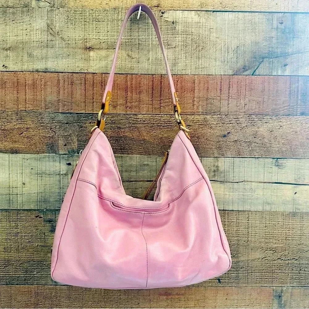 Hobo International Delilah Pink Leather Shoulder Convertible Bag - Picture 3 of 12